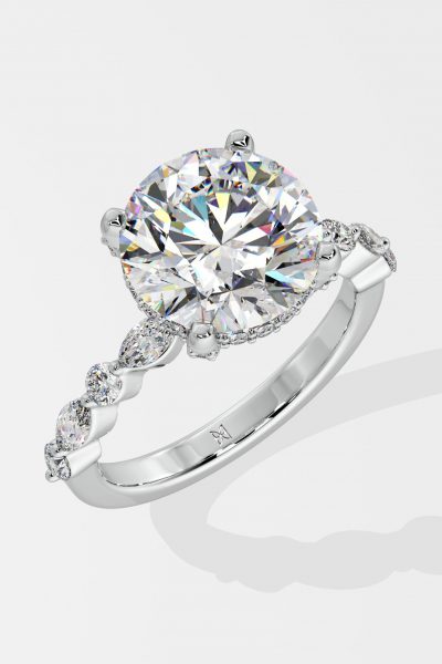 3 ct Round Askew Solitaire Ring - House Of Quadri