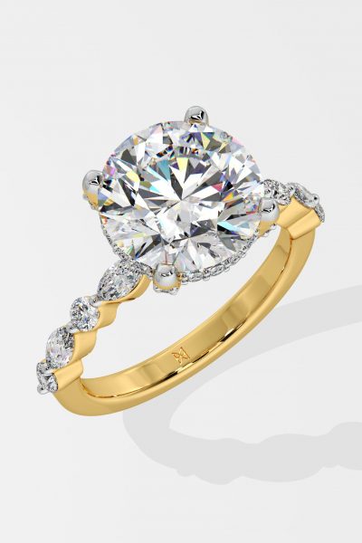 3 ct Round Askew Solitaire Ring - House Of Quadri