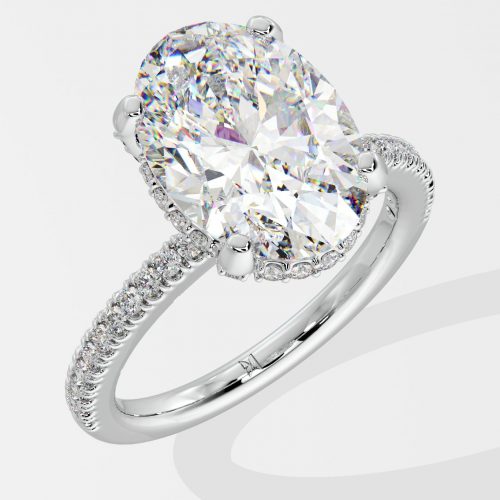 Illuminate 3 ct Oval Hidden Halo Ring - House Of Quadri