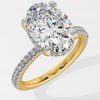 3 ct Oval Hidden Halo Ring - House Of Quadri