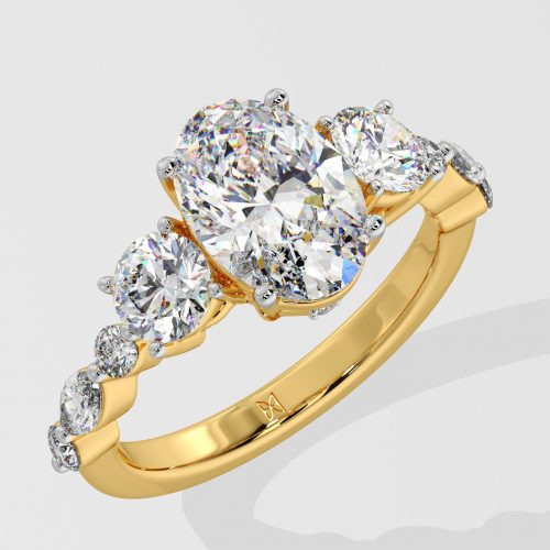 1.5 ct Three Stone Oval Ring - House Of Quadri