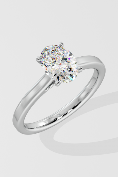 2 ct Oval Solitaire Ring - House Of Quadri