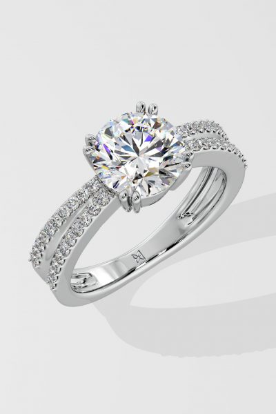 2 ct Double Shank Solitaire Ring - House Of Quadri